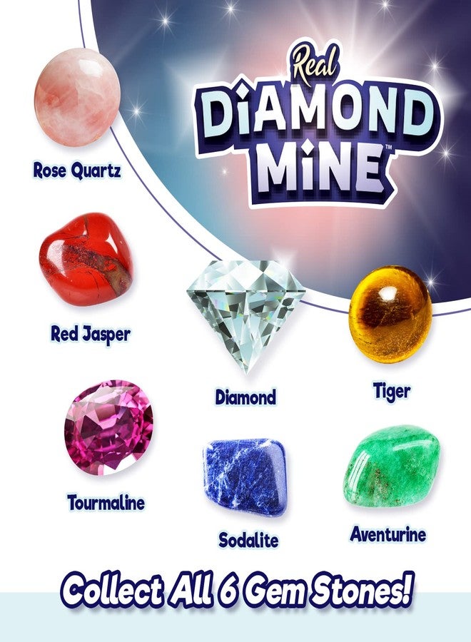 JA-RU Real Diamond Mine Gemstone Dig Kit (6 Packs) Mystery Rock, Minerals, and Gems for Kids | Break Your Own Geodes and a Chance to Get 1 Real Diamond | Party Favors for Kids Goodie Bags. 4630-6s - Image 3